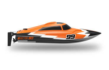 10015 Vector SR30 Rennboot Elektro Brushed 2S RTR orange